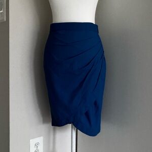 2B.Rych Teal Side-Drape Pencil Skirt